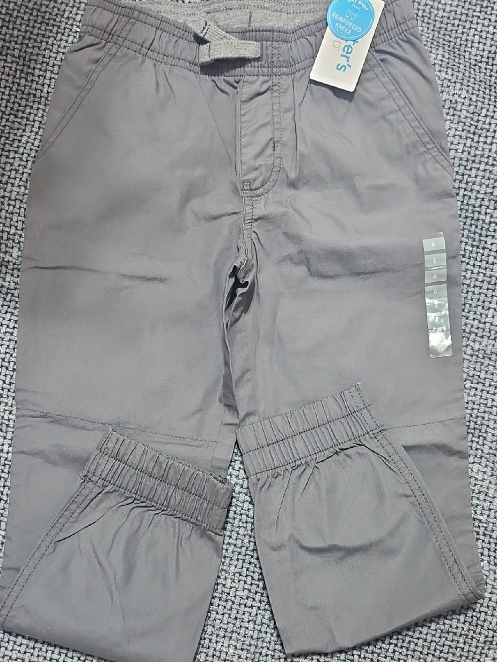 Carters Gray Kids Elastic Waist Casual Pants